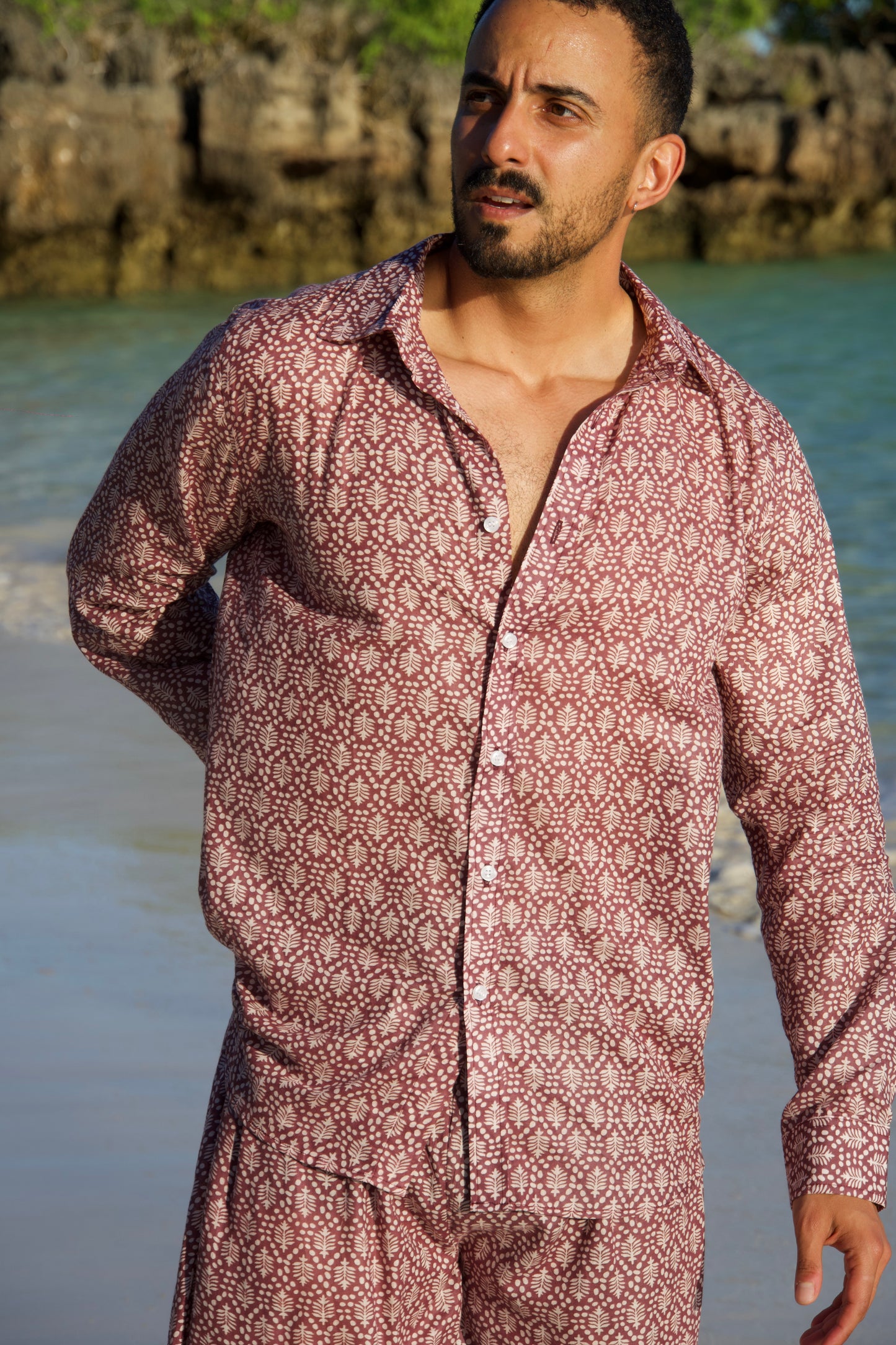 Mambo Unisex Set - Terracotta Palm