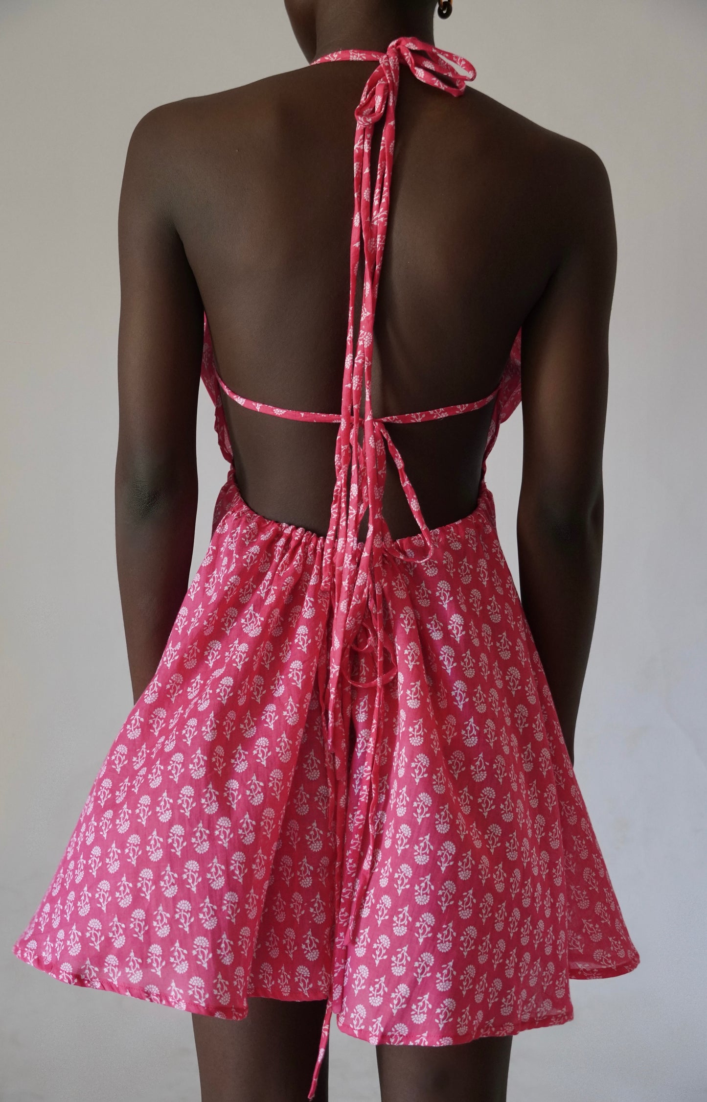 YANI MINI DRESS - Pink Hibiscus