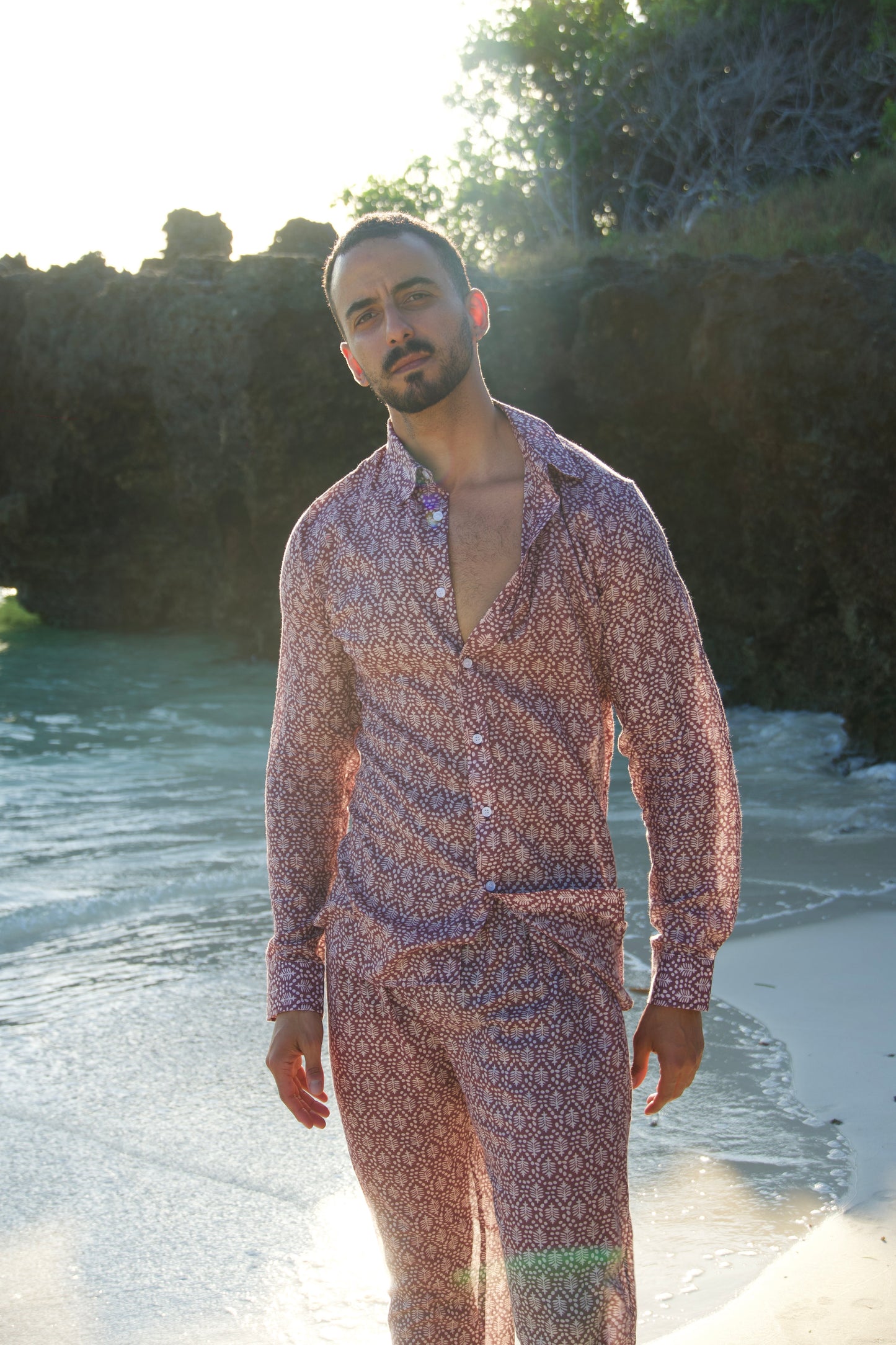 Mambo Unisex Set - Terracotta Palm