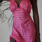 YANI MINI DRESS - Pink Hibiscus