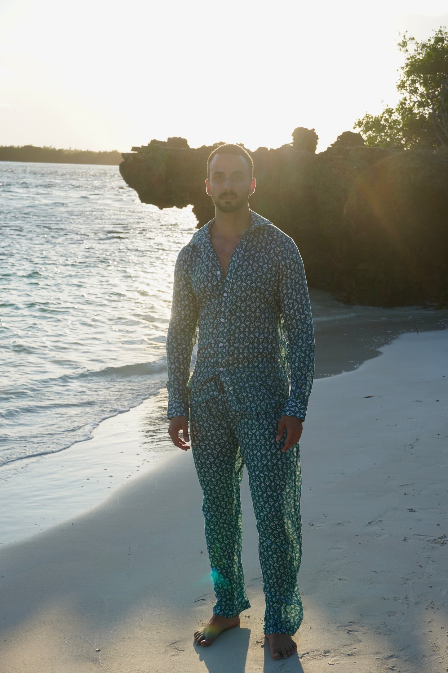Mambo Unisex Set - Petrol Palm
