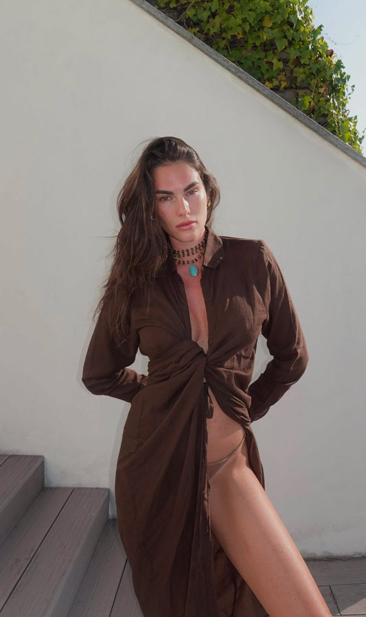 DAWA LONGDRESS - CACAO