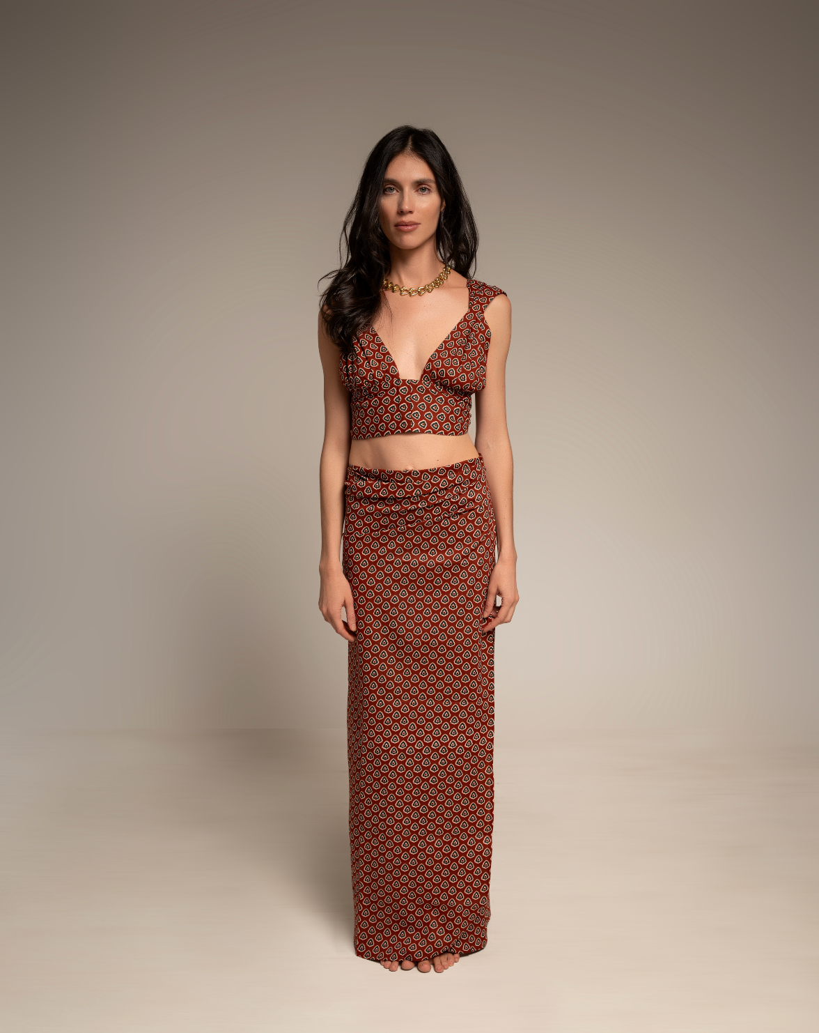 COCO SET - LONG SKIRT VERSION PRINTED